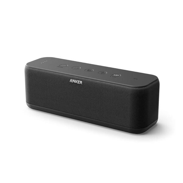 Anker SoundCore Boost Bluetooth Speaker, BassUp Technology, IPX7 Water Protection, 12 Hours Battery, 20 m Range, Dual Drivers, Intense Bass, EQ