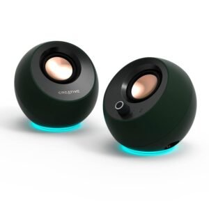 CREATIVE Pebble Pro 2.0 USB-C PC Speaker with Bluetooth 5.3 and Customizable RGB Lighting, USB Audio and Headset/Microphone Port