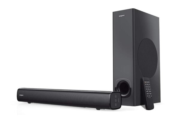 Creative Stage 2.1 Channel Soundbar with Subwoofer for TV, Computer and Ultra-Wide Screens, Bluetooth/Optical Input/TV ARC/AUX Input, Remote Control and Wall Mounting Kit
