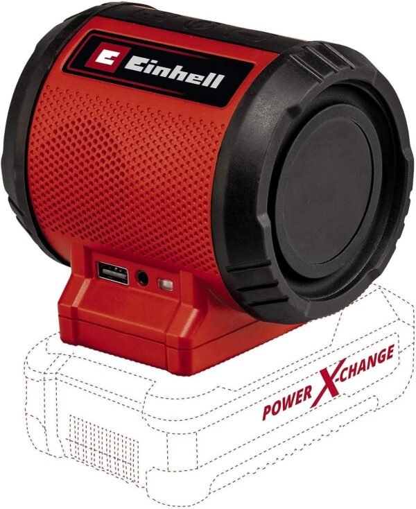 Einhell TC-SR 18 Li BT Akku-Lautsprecher mit Bluetooth und USB-Anschluss für unterwegs