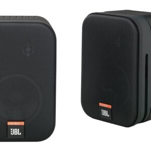 JBL Control One Robuster Kompakter Regallautsprecher Satellitenlautsprecher Studio-Monitor-Lautsprecher (1 Paar) schwarz