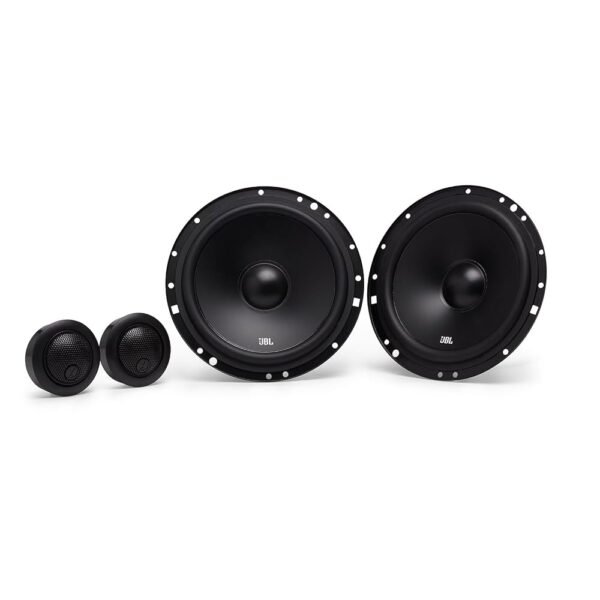 JBL stage1 601C 2-way car sound system by Harman Kardon, 200 watts, components car speaker box set with 16–17 cm installation car speaker and tweeter, black