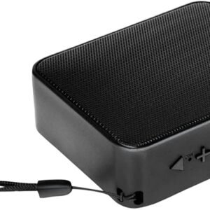 LogiLink SP0057 - Compact Bluetooth 5.0 Speaker for Music Playback (microSD, USB-A, AUX) and Built-in FM Radio, Supports Hands-Free Function, Black