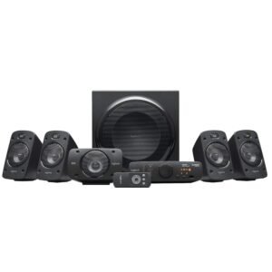 Logitech Z906 5.1 sound system, speakers with 1000 watt surround sound, THX, multiple audio inputs, remote control, multi-device, EU plug, PC / PS4 / Xbox / stereo system / TV /...