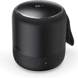 soundcore Anker Mini 3 Bluetooth Speaker, Compact Speaker with BassUp and PartyCast Technology, USB-C, Water Protection IPX7, Individual EQ
