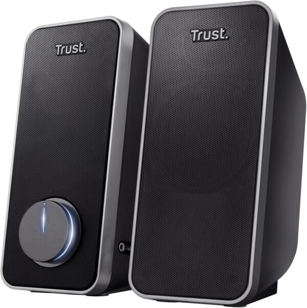 Trust Arys 2.0 PC Lautsprecher Set kraftvoller Sound mit einfachem Plug and Play